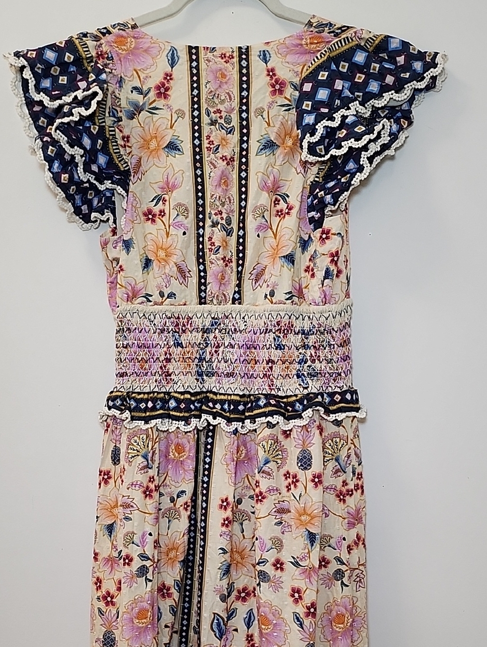 Farm Rio Superbloom Tapestry Ruffle Floral Maxi Dress Size Small - Picture 13 of 16